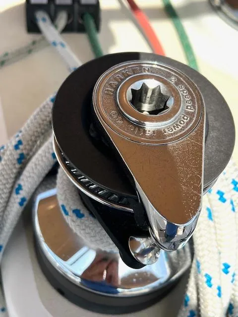 Slide: The Image of Close-up of a Tartan 4100 winch with ropes, 1998 model. - 24