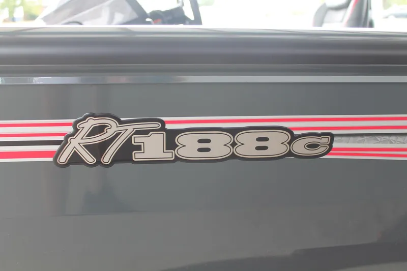 Slide: The Image of 2024 Ranger RT188C boat logo with red and white stripes. - 4