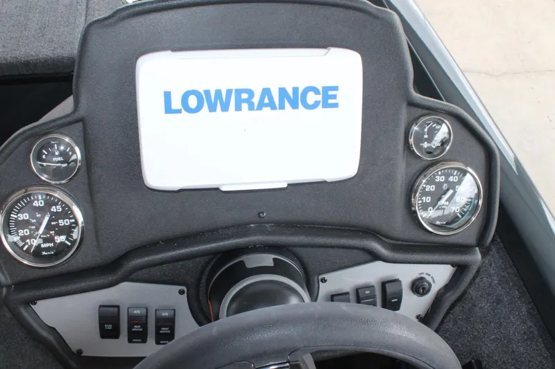 Slide: The Image of 2024 Ranger RT188C dashboard with Lowrance display and gauges. - 6