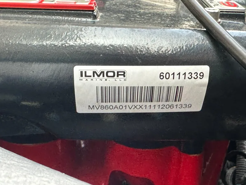 Slide: The Image of Ilmor Marine engine label on 2012 MasterCraft X45 boat. - 9