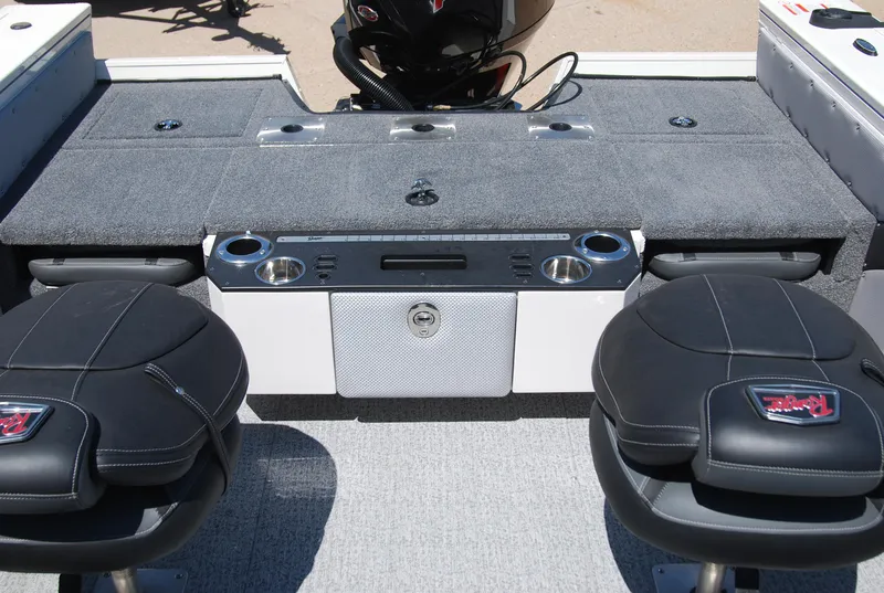 Slide: The Image of 2024 Ranger VX1988 WT boat interior with seating and storage compartments. - 5