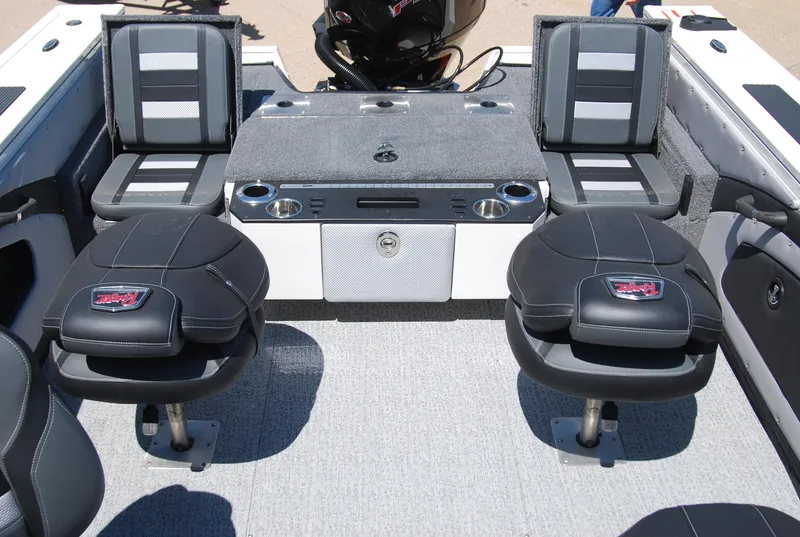 Slide: The Image of 2024 Ranger VX1988 WT boat interior with seating and storage compartments. - 6