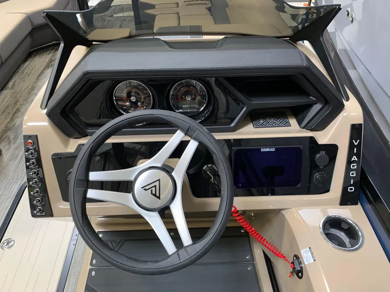 Slide: The Image of 2025 Viaggio Lago Z 24 S dashboard with steering wheel and control panel. - 5