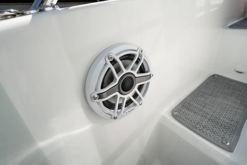 Slide: The Image of 2024 Jeanneau Leader 9.0WA S2 boat speaker and deck detail. - 49