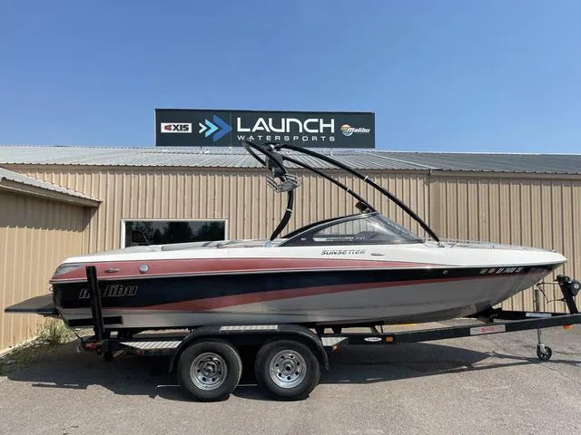 Slide: The Image of 2005 Malibu Sunsetter XTi boat on trailer at Launch Watersports. - 1