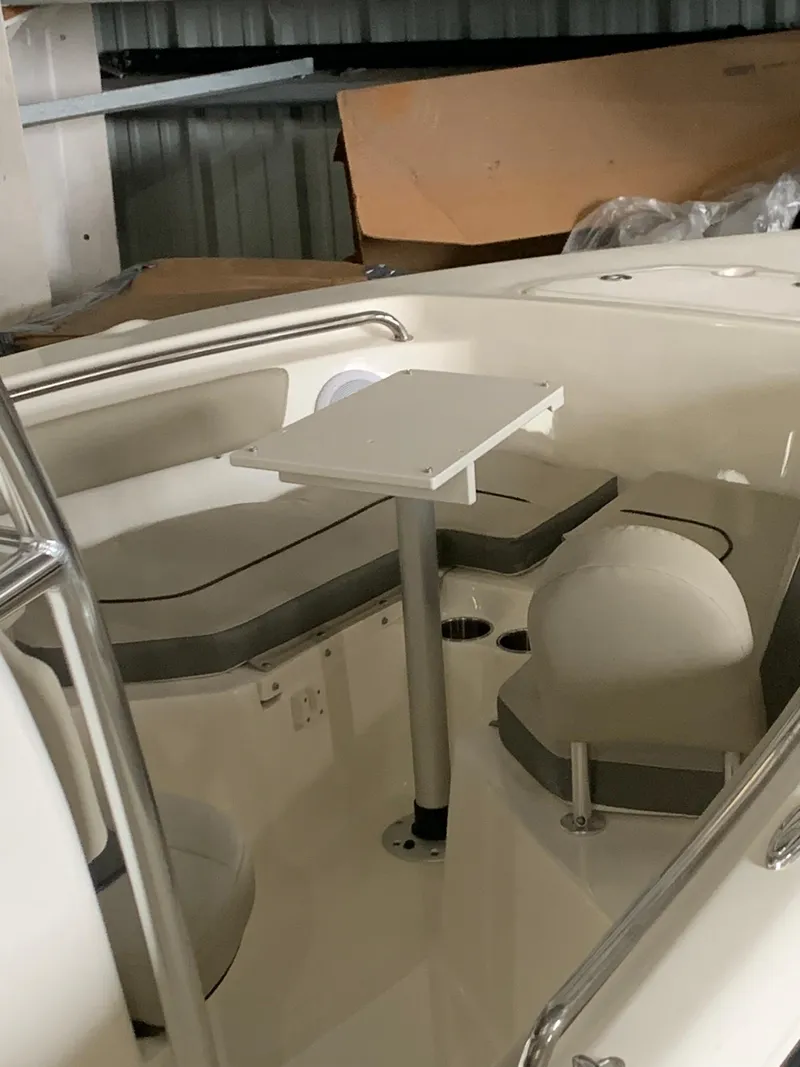 Slide: The Image of Interior of 2025 Key West 203 FS boat with seating and table. - 7