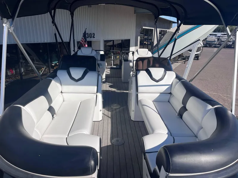 Slide: The Image of 2020 Montara Surf Boss boat with spacious seating and canopy. - 11