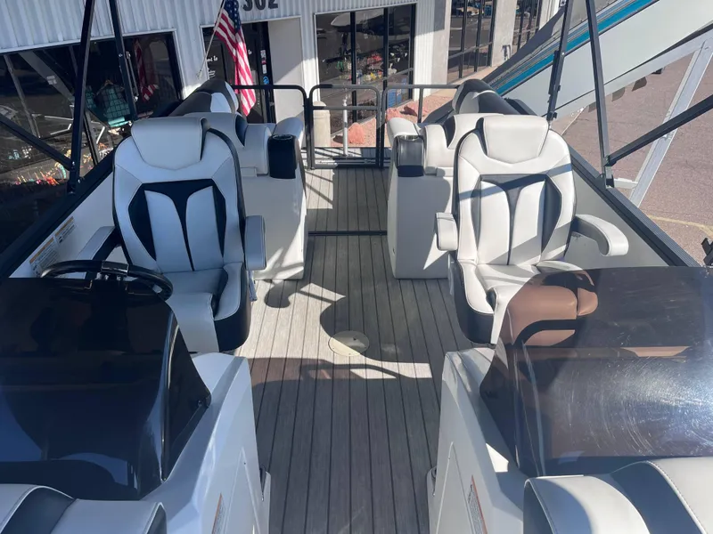 Slide: The Image of 2020 Montara Surf Boss boat interior with luxury seating and modern design. - 8