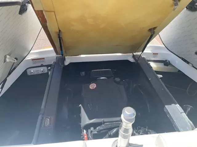 Slide: The Image of 2006 MasterCraft X45 boat engine compartment with open hatch. - 7