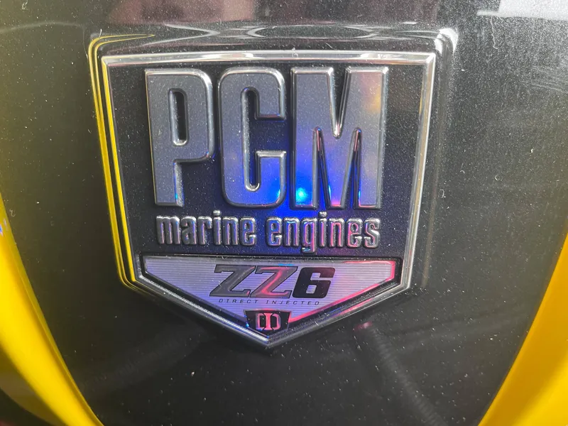 Slide: The Image of PCM Marine Engines ZZ6 badge on 2025 Centurion Ri245. - 16