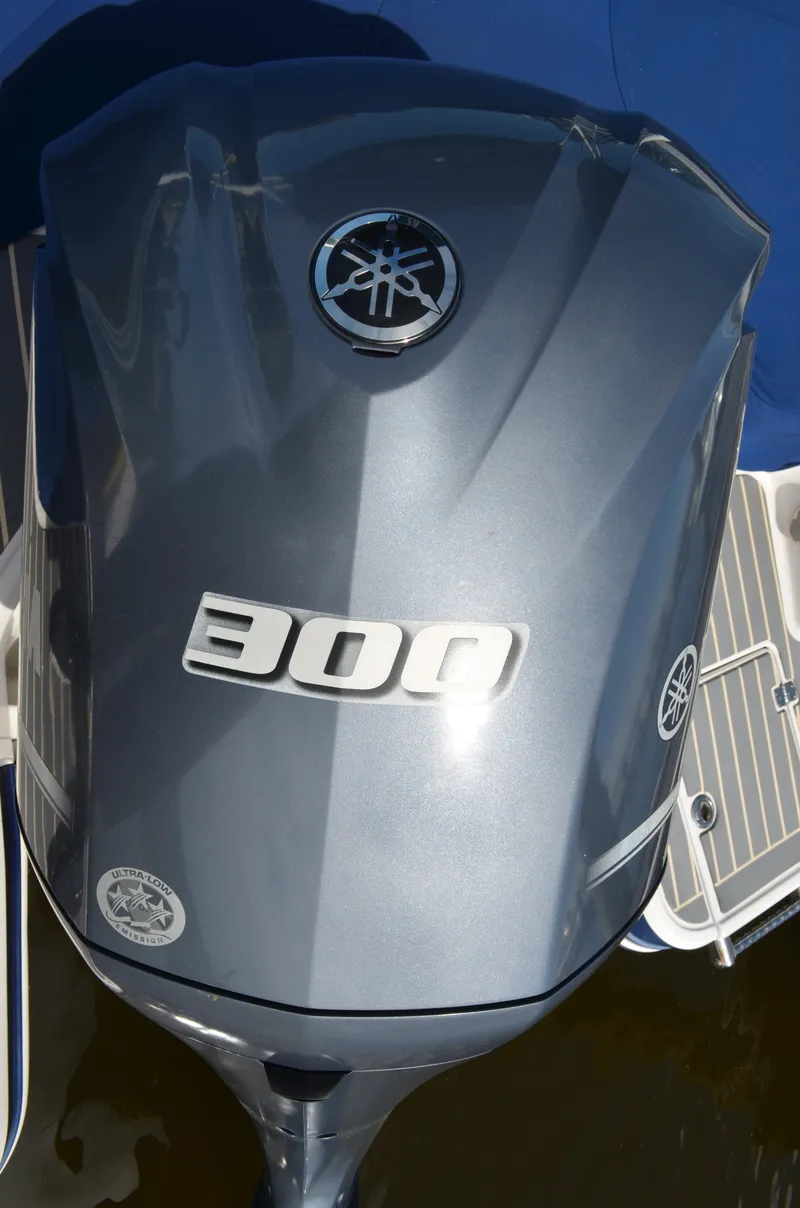 Slide: The Image of Yamaha 300 outboard engine on 2016 Chaparral 250 Suncoast boat. - 11