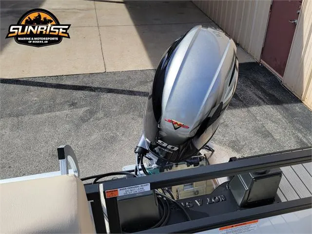 Slide: The Image of 2024 SunCatcher Select 20RC boat with powerful outboard motor, showcased at Sunrise Marine. - 23