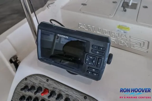Slide: The Image of Garmin device on 2020 Carolina Skiff 178 boat dashboard, Ron Hoover RV & Marine Centers. - 20