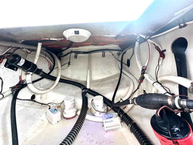 Slide: The Image of 2022 Ocean Runner 29 Center Console boat wiring and plumbing system. - 23