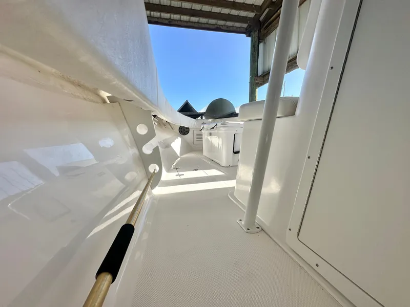 Slide: The Image of 2022 Ocean Runner 29 Center Console interior view, showcasing sleek design and spacious layout. - 24