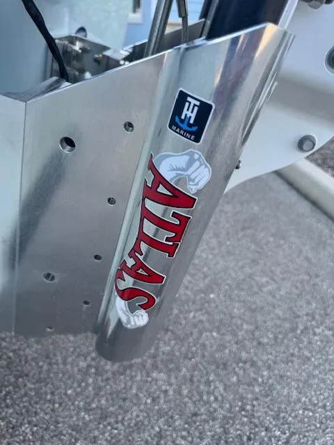 Slide: The Image of Close-up of Atlas marine equipment on a 2025 Sportsman Masters 247 Bay Boat. - 12