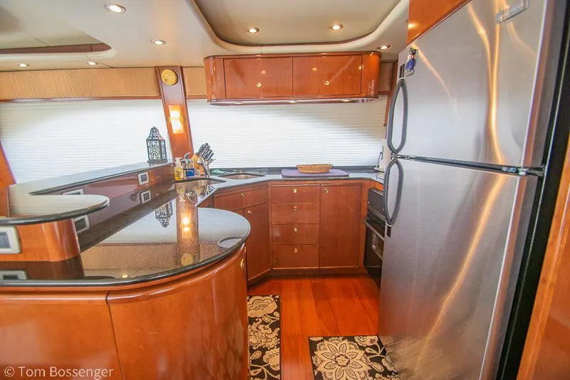 Slide: The Image of Luxurious kitchen interior of 2008 Meridian 580 Pilothouse yacht with modern appliances. - 21