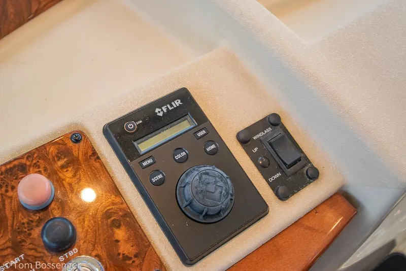 Slide: The Image of Control panel of a 2008 Meridian 580 Pilothouse with FLIR system. - 35