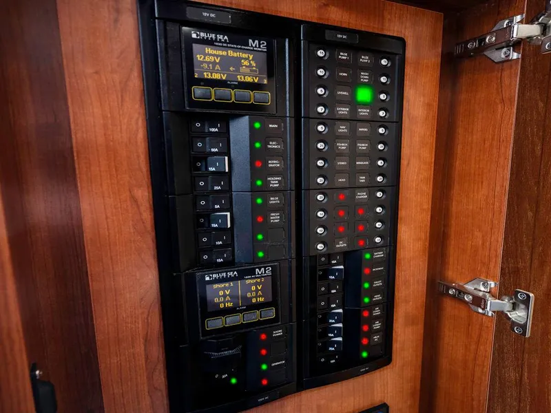 Slide: The Image of Electrical control panel on 2025 Albemarle 30 Express boat. - 5
