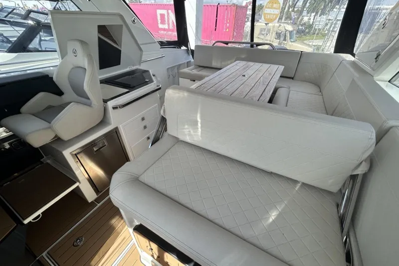 Slide: The Image of Luxurious interior of 2025 Parker Poland Sorrento 100 yacht with plush seating and modern amenities. - 35