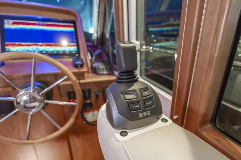 Slide: The Image of Interior of Sabre 43 Salon Express 2026 with controls and display. - 32