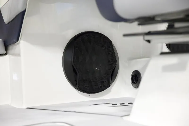Slide: The Image of 2025 Malibu 22 LSV boat interior speaker detail. - 10