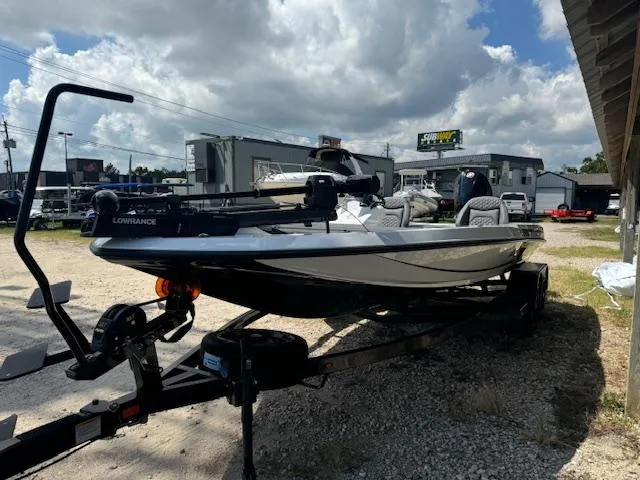 Slide: The Image of 2025 iKon VLX21 boat with powerful 250 horsepower engine, parked outdoors. - 5