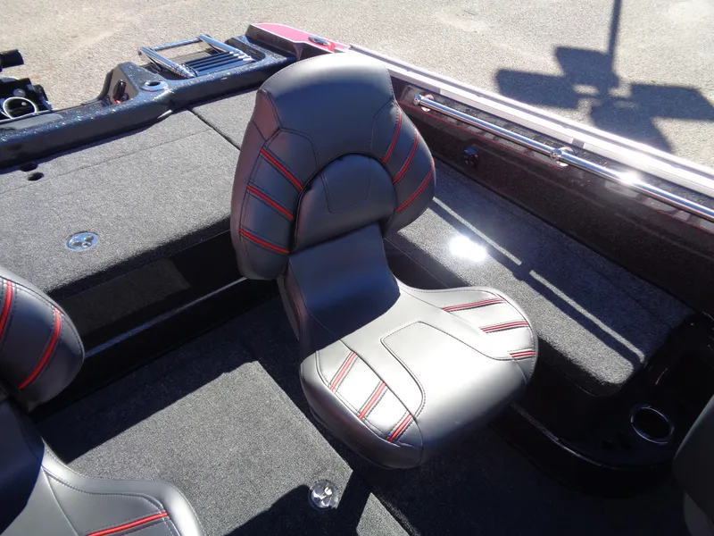 Slide: The Image of 2024 Nitro ZV20 Pro boat interior with sleek, modern seating design. - 13