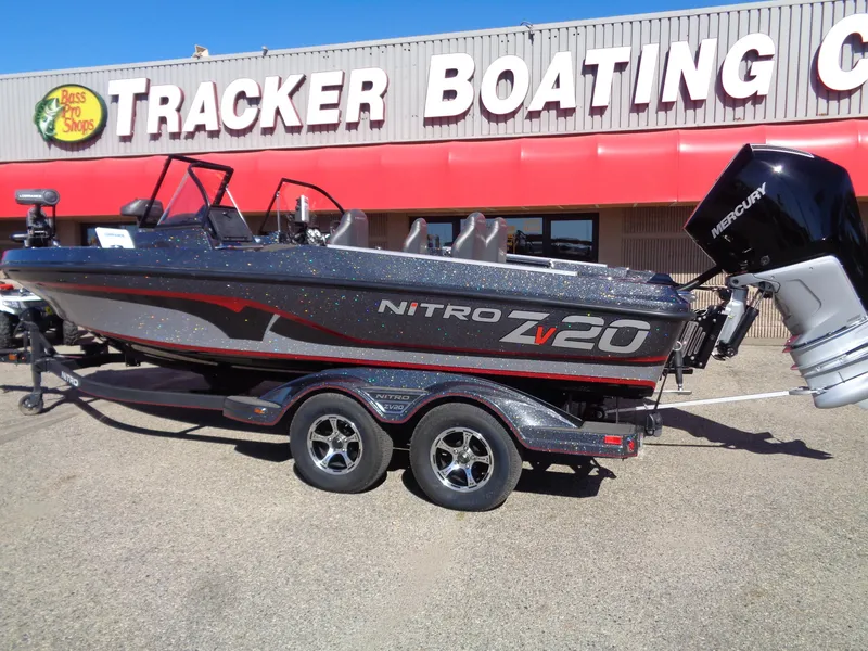 Slide: The Image of 2024 Nitro ZV20 Pro boat at Tracker Boating Center. - 2