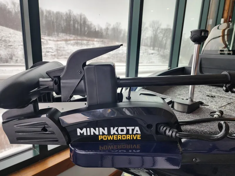 Slide: The Image of Minn Kota PowerDrive trolling motor on 2025 Tracker Pro Guide V-16 SC boat. - 3