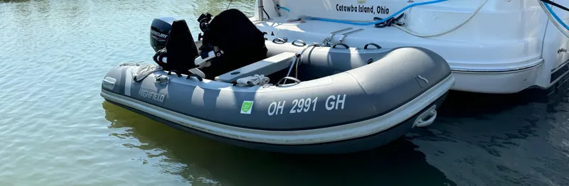 Slide: The Image of Inflatable boat moored beside 2005 Sea Ray 390 Motor Yacht in Catawba Island, Ohio. - 8