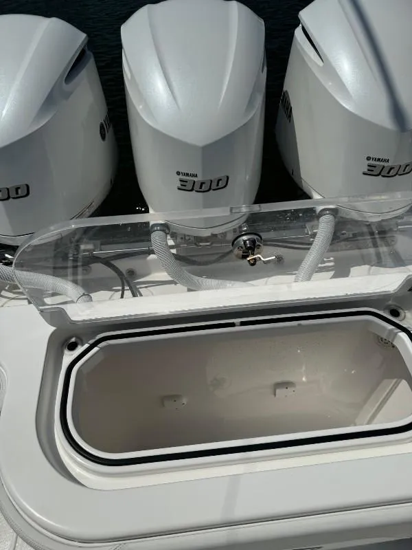 Slide: The Image of 2019 Invincible 36 Open Fisherman with triple Yamaha 300 engines. - 9