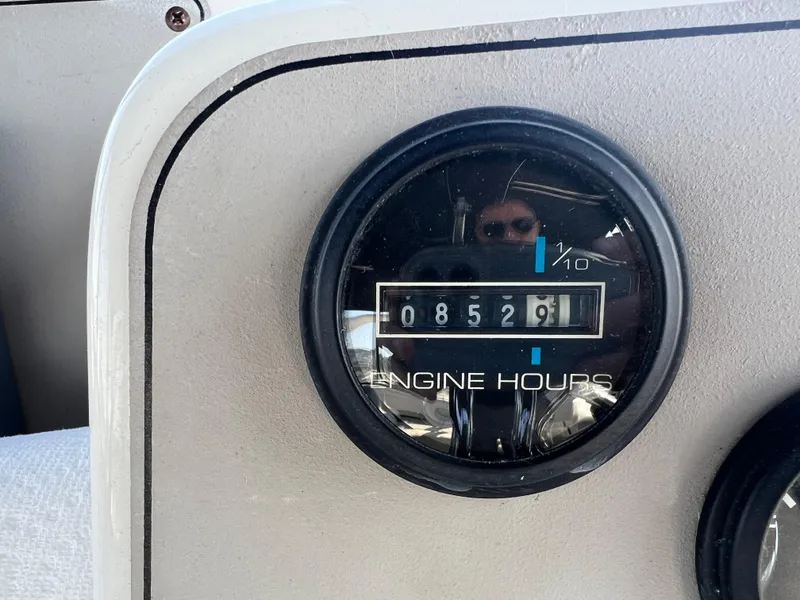 Slide: The Image of Engine hour meter showing 852.9 hours on 1999 Carver 370 Voyager. - 11