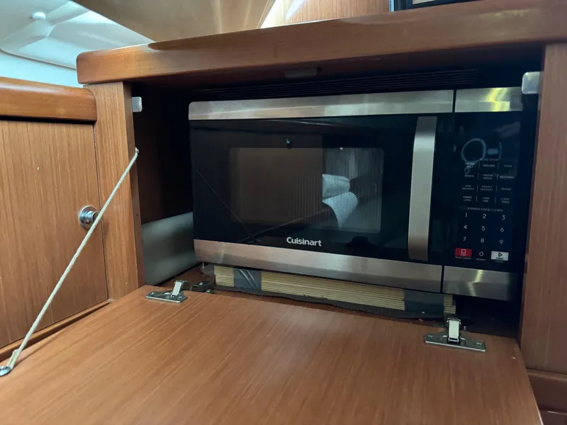 Slide: The Image of Cuisinart microwave in 2008 Beneteau Oceanis 37 yacht kitchen. - 40