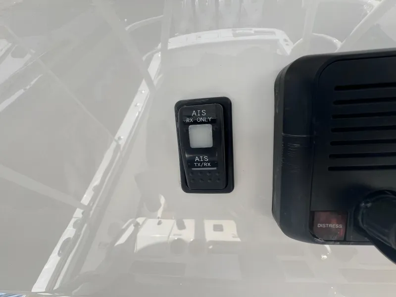 Slide: The Image of AIS control panel on 2019 Regulator 41 boat dashboard. - 41