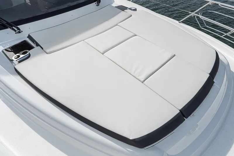 Slide: The Image of Luxurious sunbed on 2025 Bavaria Virtess 420 Fly yacht deck. - 21