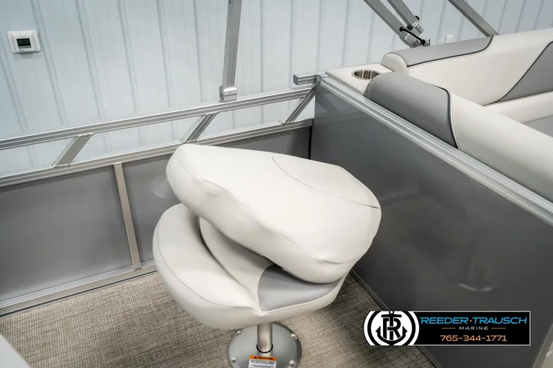 Slide: The Image of Luxurious seating on 2025 Avalon VEN RF boat, featuring sleek design and comfort. - 25