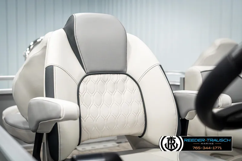 Slide: The Image of Luxurious Avalon VEN RF 2025 boat seat with elegant stitching and armrests. - 36