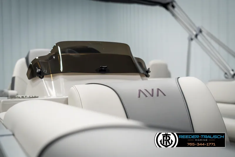 Slide: The Image of 2025 Avalon VEN RF boat interior with sleek design and modern features. - 38