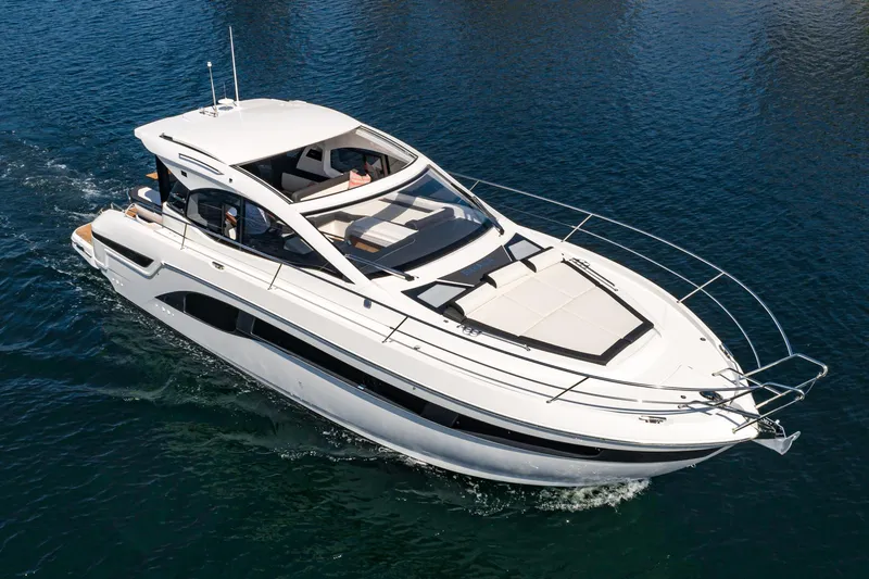 Slide: The Image of 2024 Bavaria SR41 yacht cruising on open water, showcasing sleek design and luxury features. - 27
