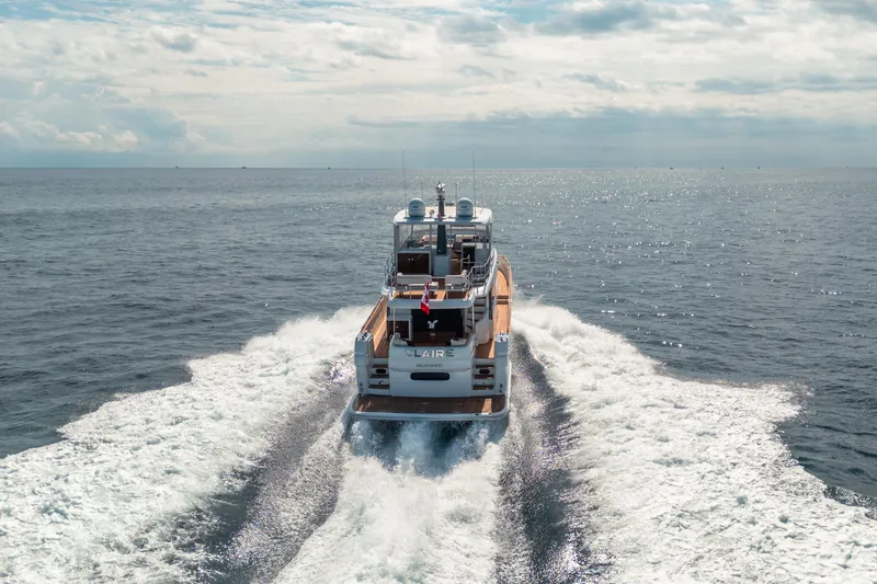 Slide: The Image of Azimut Magellano 66 yacht cruising on open sea, 2018 model. - 7
