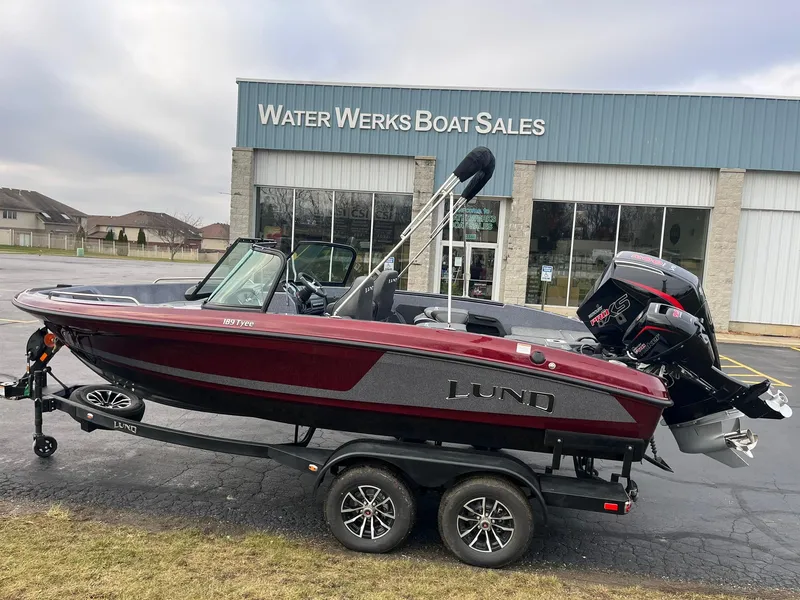 Slide: The Image of 2025 Lund 189 Tyee GL boat at Water Werks Boat Sales dealership. - 2