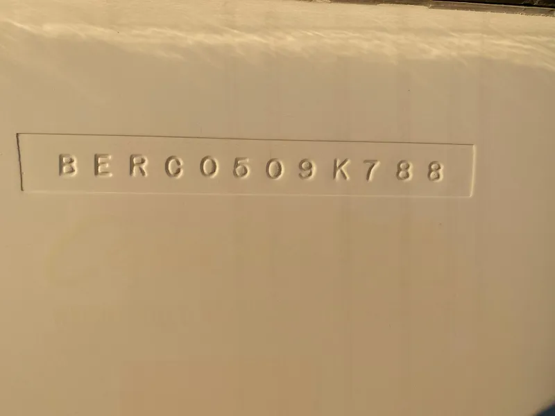 Slide: The Image of Hull identification number on 1988 Bertram 43 Convertible boat. - 4