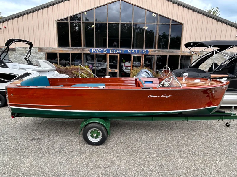 Slide: The Image of 1953 Chris-Craft 22 Sportsman boat displayed at Fay's Boat Sales. - 5