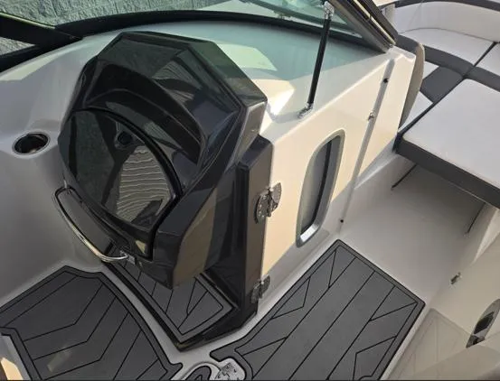 Slide: The Image of 2025 Monterey M4 boat interior with sleek design and modern features. - 11