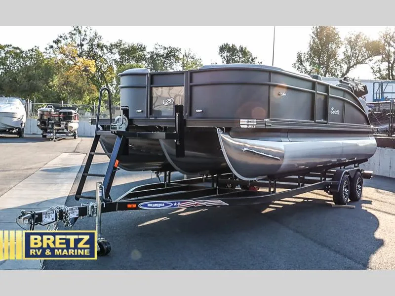 Slide: The Image of 2025 Aria Cast-N-Cruise A22CC pontoon boat on trailer at Bretz RV & Marine. - 10