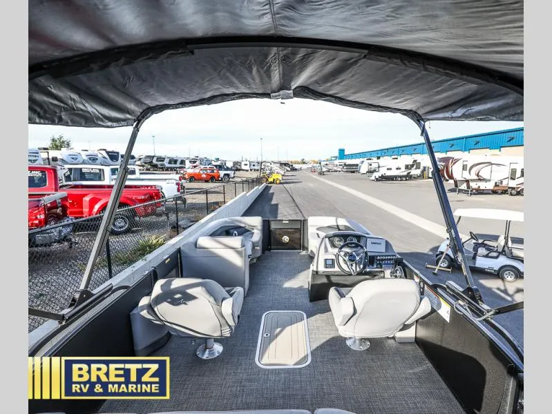 Slide: The Image of 2025 Aria Cast-N-Cruise A22CC boat interior at Bretz RV & Marine dealership. - 20