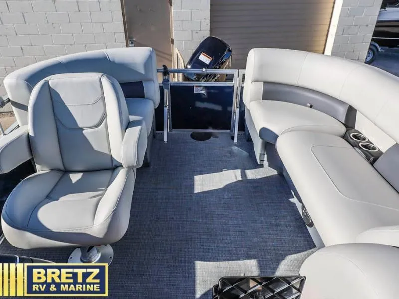 Slide: The Image of Vista Fish 18 boat interior, 2025 model, featuring comfortable seating and modern design. - 14