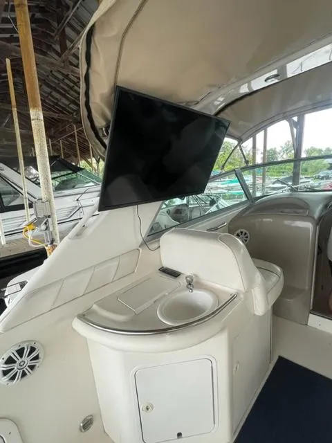 Slide: The Image of Control panel inside 1999 Sea Ray 330 Sundancer yacht cabin. - 11