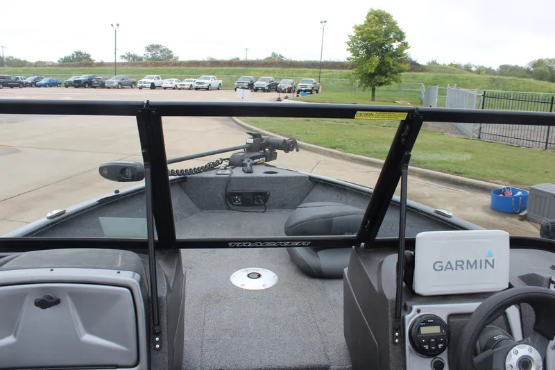 Slide: The Image of 2023 Tracker PG 175 WT SW boat interior with Garmin navigation system. - 19